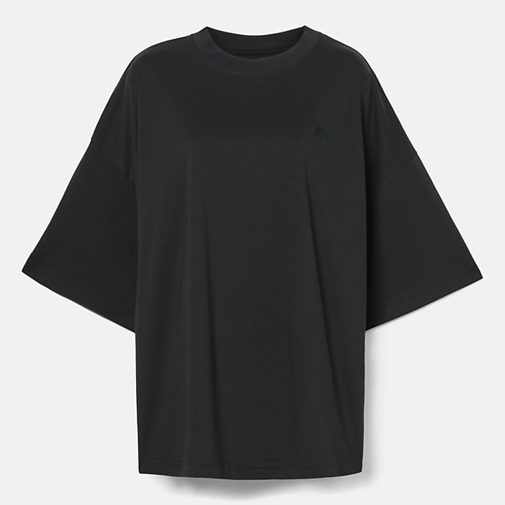 Camiseta extragrande para mujer en negro-