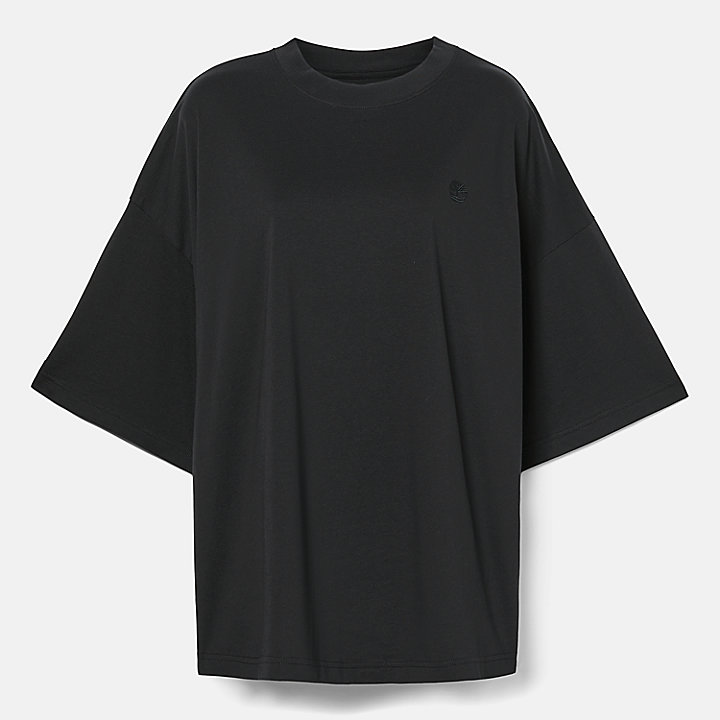 Camiseta extragrande para mujer en negro