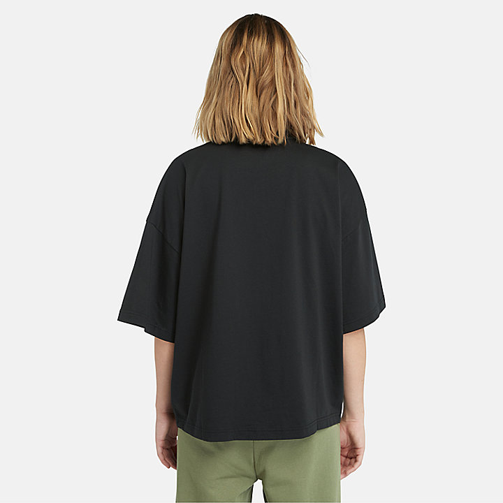 Oversize T-Shirt für Damen in Schwarz