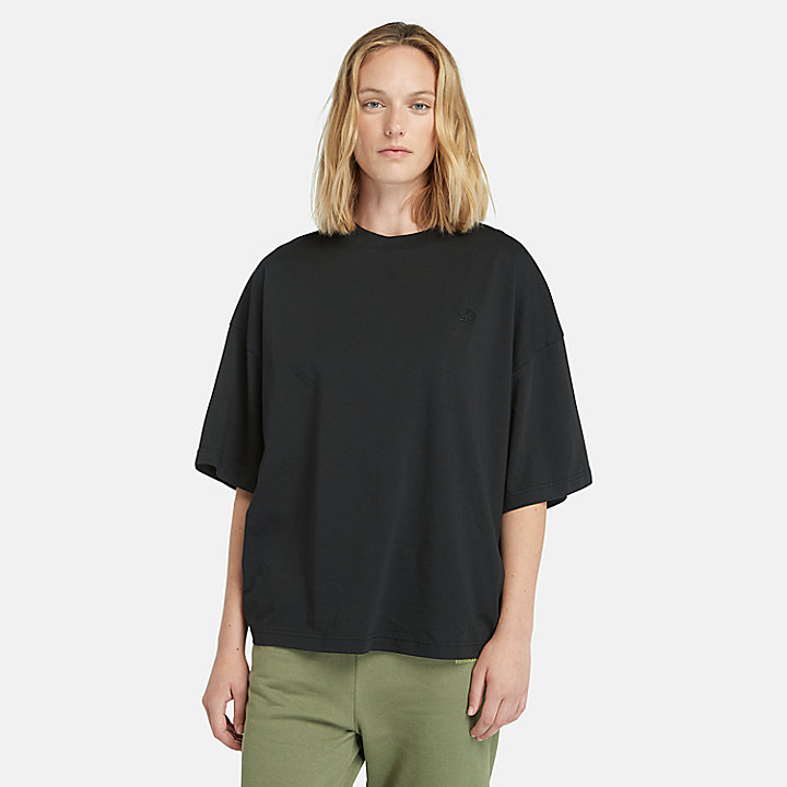Oversize T-Shirt für Damen in Schwarz