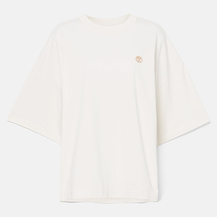 T-shirt oversize pour femme en blanc