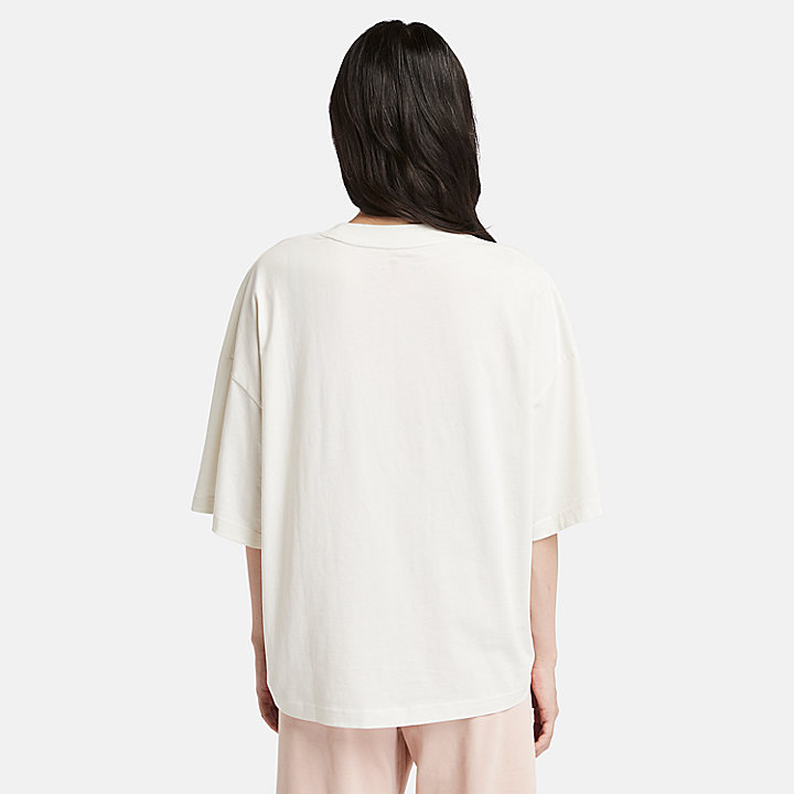 T-shirt oversize pour femme en blanc