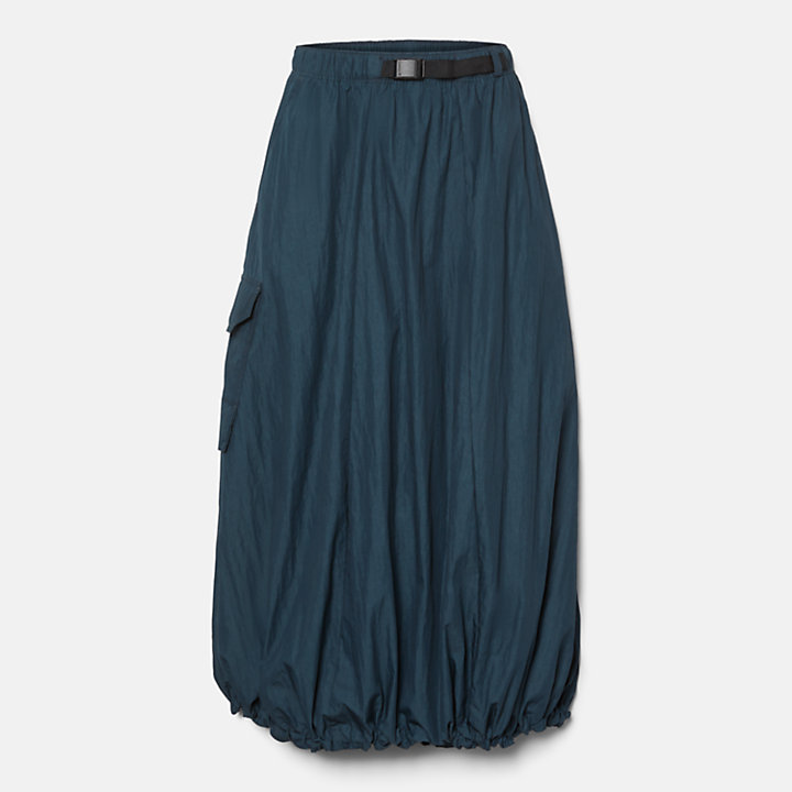 Utility Summer Skirt In Crinkled Navy For Women in Navy-