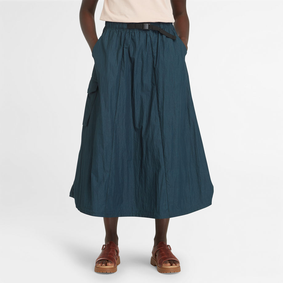 Timberland Utility Summer Skirt In Crinkled Navy For Women In Navy Navy