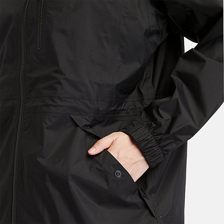 Wasserdichte verstaubare Jenness Jacke für Damen in Schwarz