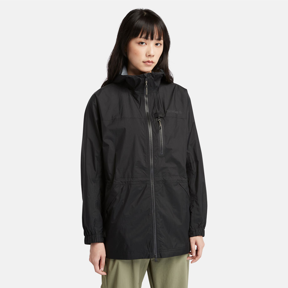 Timberland Jenness Waterproof Packable Jacket For Women In Black Black, Size XS