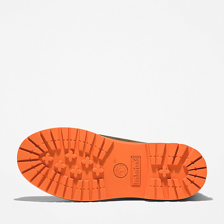 Bee Line x Timberland® 6 Inch Rubber Toe Boot voor dames in donkergroen/oranje