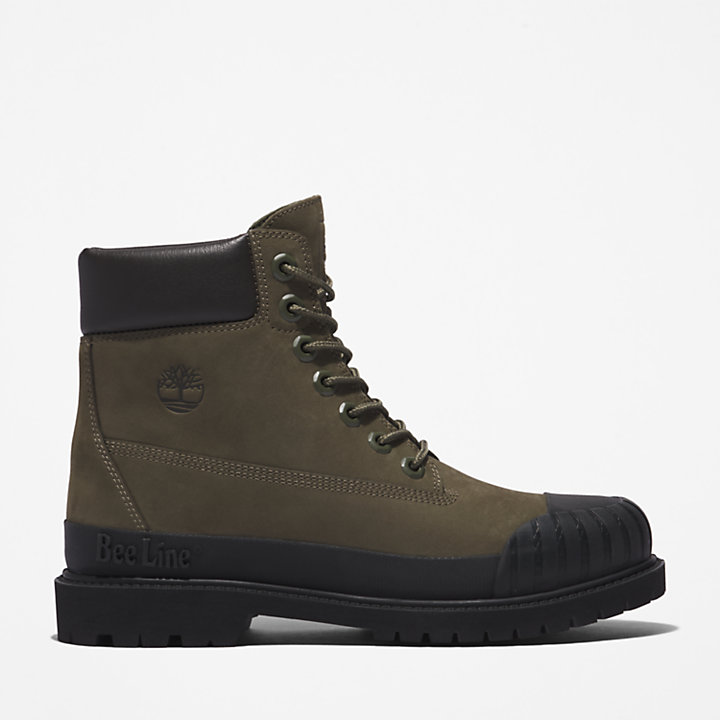 Bee Line x Timberland® 6 Inch Rubber Toe Boot for Women in Dark Green/Black-