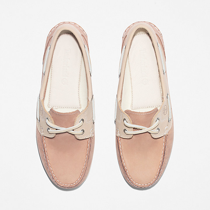 Classic Leather Boat Shoe for Women in Beige | Timberland
