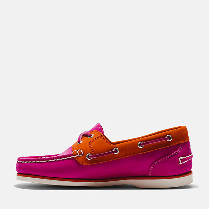 Sapato de Vela em Pele Clássico para Mulher em cor-de-rosa-