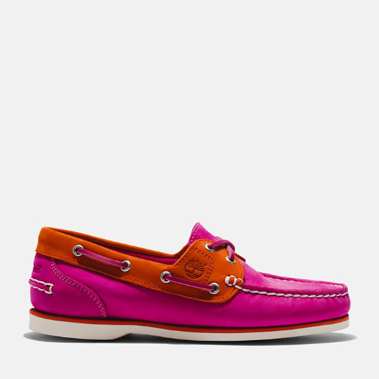 Classic Leather Boat Shoe for Women in Pink | Timberland