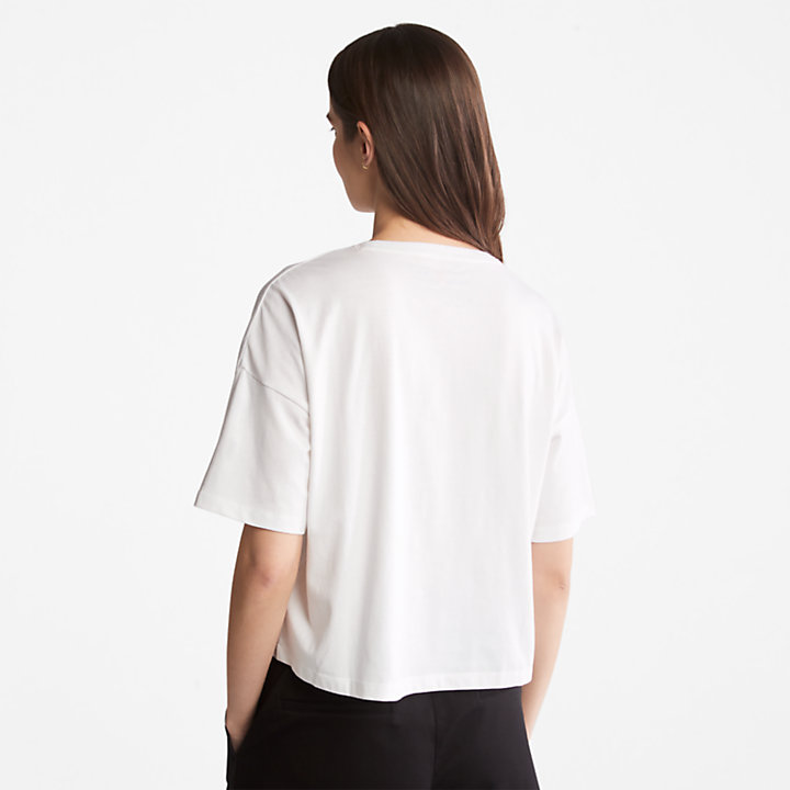 Pastelkleurig T-shirt voor dames in wit-