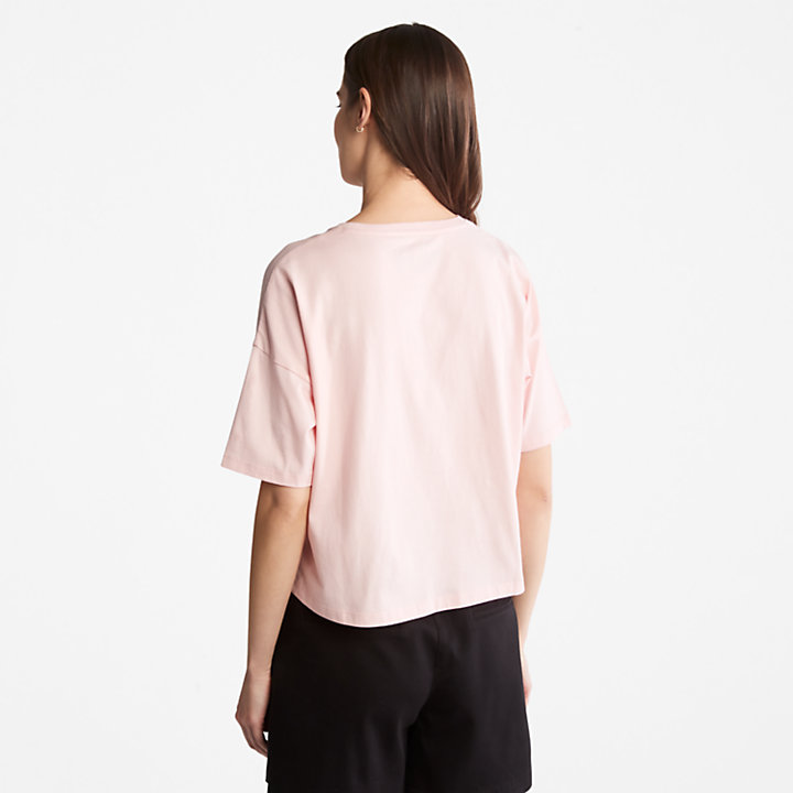 Pastellfarbenes T-Shirt für Damen in Pink-