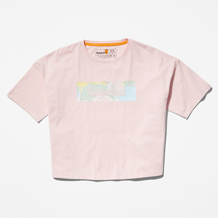 Camiseta en Color Pastel para Mujer en rosa-