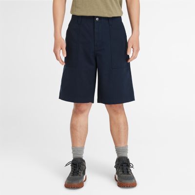 Timberland Workwear Canvas Fatigue Shorts For Men In Navy Navy, Size 30