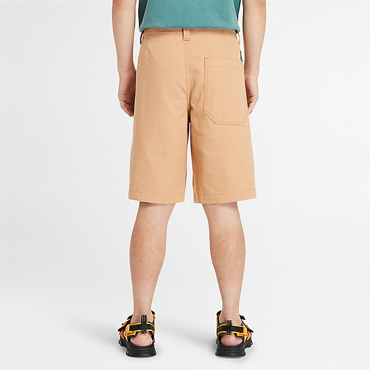Workwear Canvas Fatigue Shorts for Men in Light Yellow