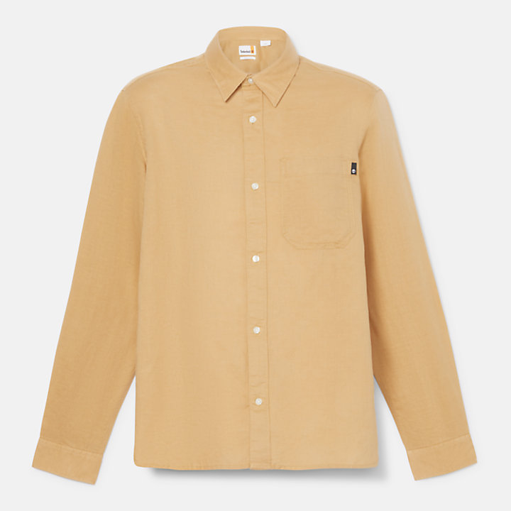 Camisa tejida para hombre en amarillo-