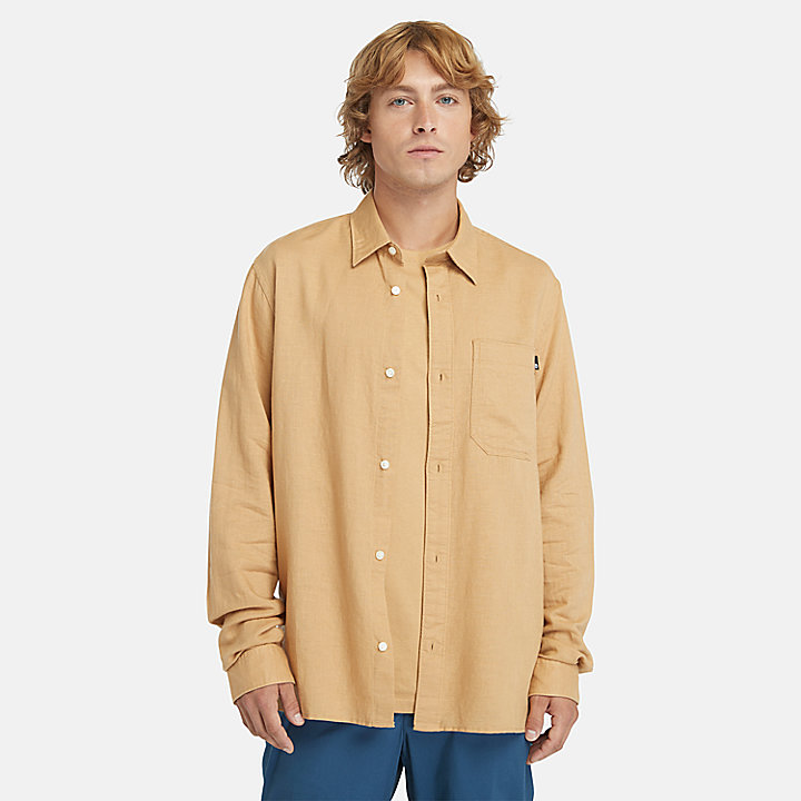 Woven Shirt For Men in Yellow