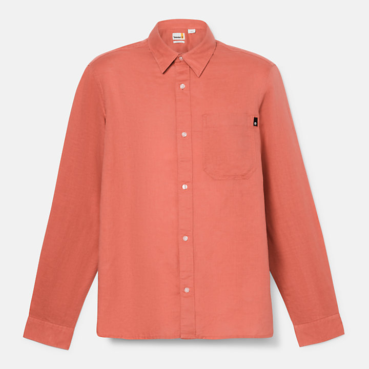 Camisa tejida para hombre en naranja-