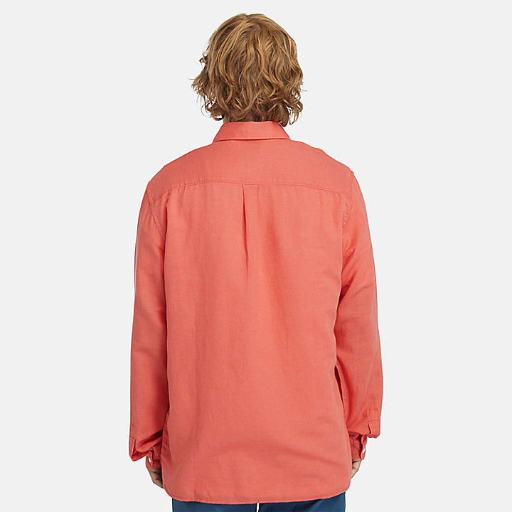 Camisa tejida para hombre en naranja