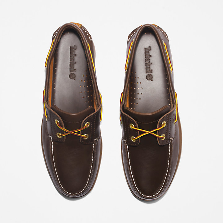 Classic Boat Shoe for Men in Dark Brown Full Grain-