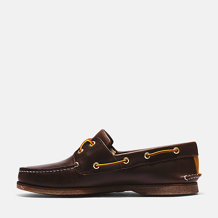 Classic Boat Shoe for Men in Dark Brown Full Grain