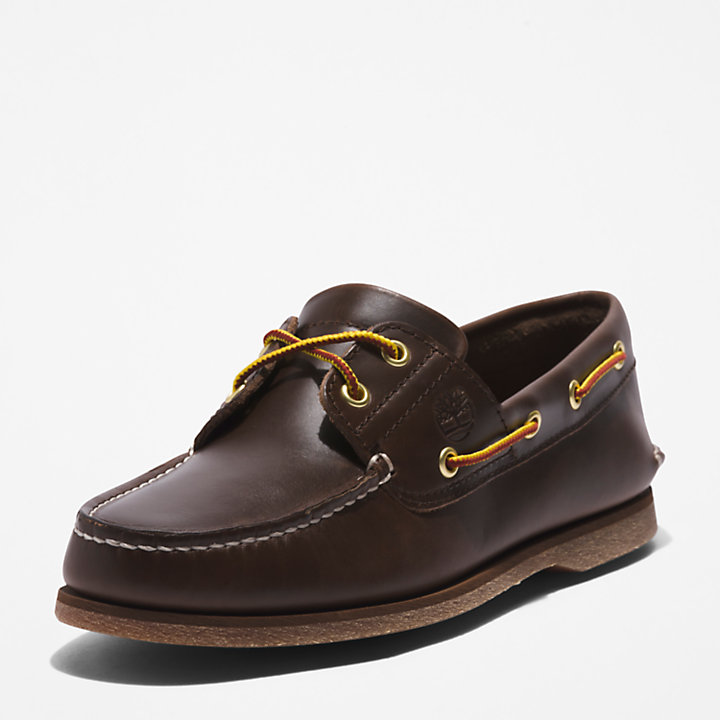 Classic Boat Shoe for Men in Dark Brown Full Grain-