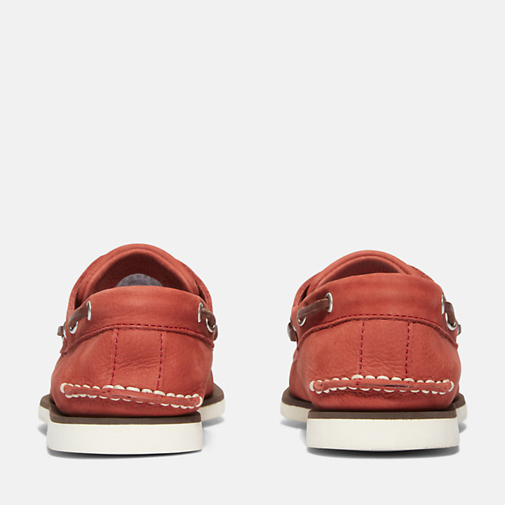 Classic Boat Shoe for Men in Red-