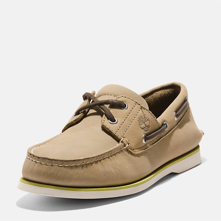 Classic Boat Shoe for Men in Light Brown Nubuck-