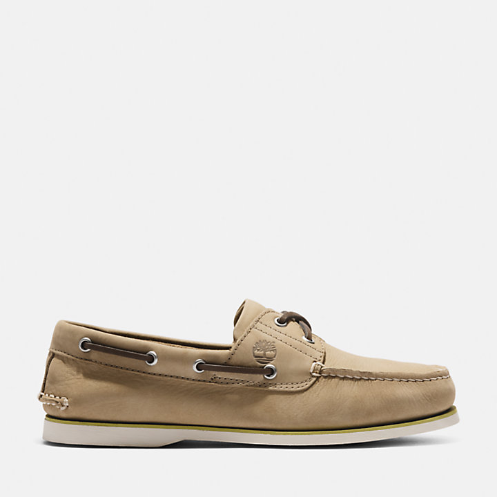 Classic Boat Shoe for Men in Light Brown Nubuck-