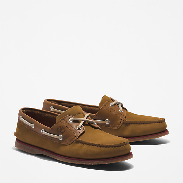 Classic Boat Shoe for Men in Brown Nubuck-
