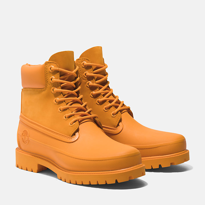 Timberland® Heritage 6 Inch Rubber Toe Boot for Men in Orange-