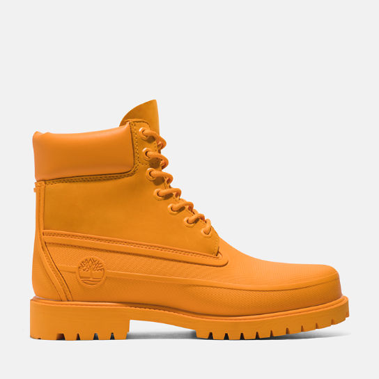 Timberland® Heritage 6 Inch Rubber Toe Boot for Men in Orange | Timberland