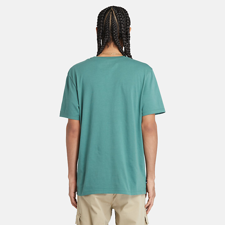 T-shirt con Grafica Camper da Uomo in verde acqua-