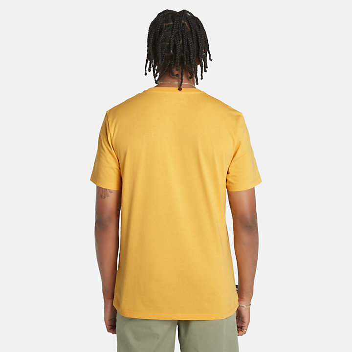 Camiseta con estampado gráfico Campervan para hombre en amarillo-