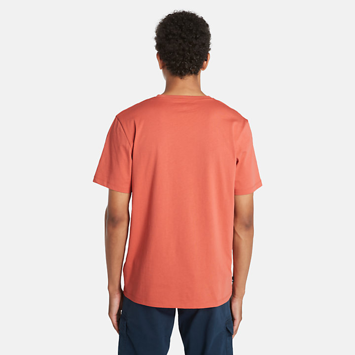 Camiseta Mountain con logotipo para hombre en naranja-