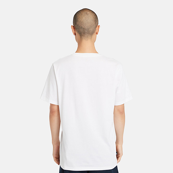 Camiseta Nature con logotipo para hombre en blanco