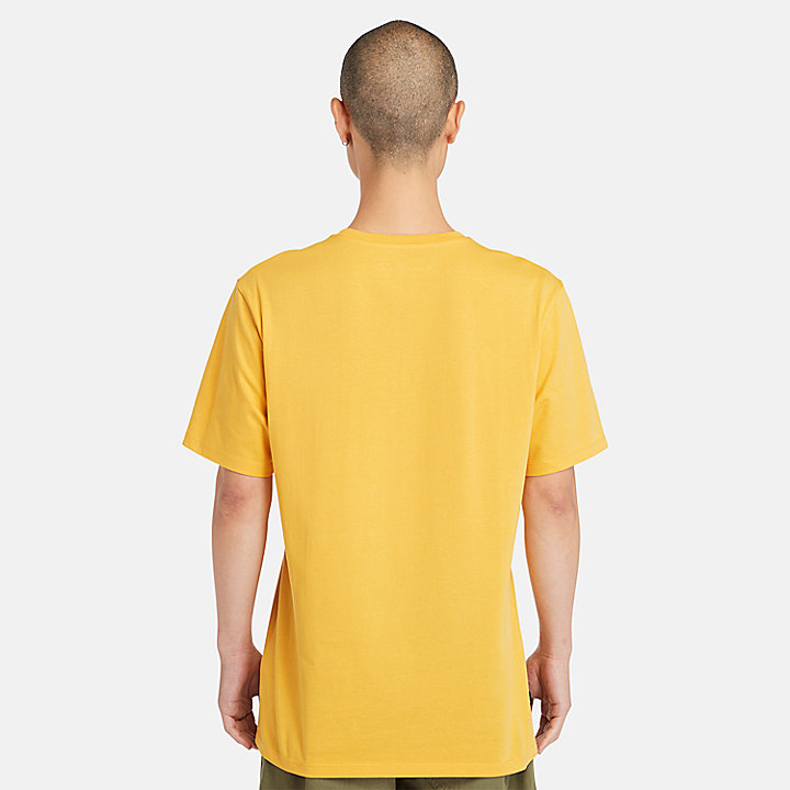 Camiseta Nature con logotipo para hombre en amarillo