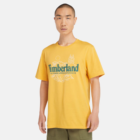 Nature Logo T-Shirt for Men in Yellow | Timberland