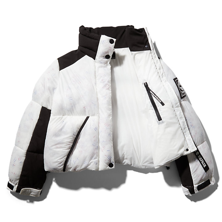 Tommy Hilfiger x Timberland® Re-Imagined Cropped Puffer Jacket for Women in White-