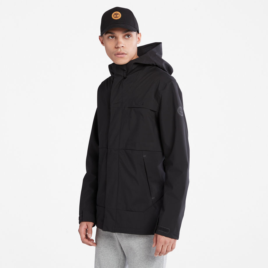 Timberland Water-repellent Hooded Jacket For Men In Black Black, Size L