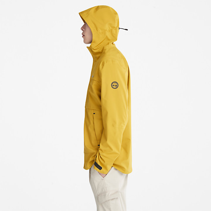 Water-Repellent Hooded Jacket for Men in Yellow-