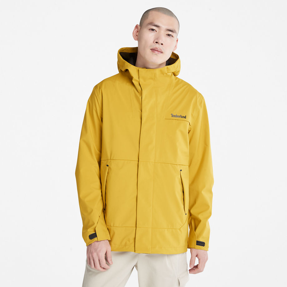 timberland veste à capuche imperméable pour homme en jaune jaune, taille l