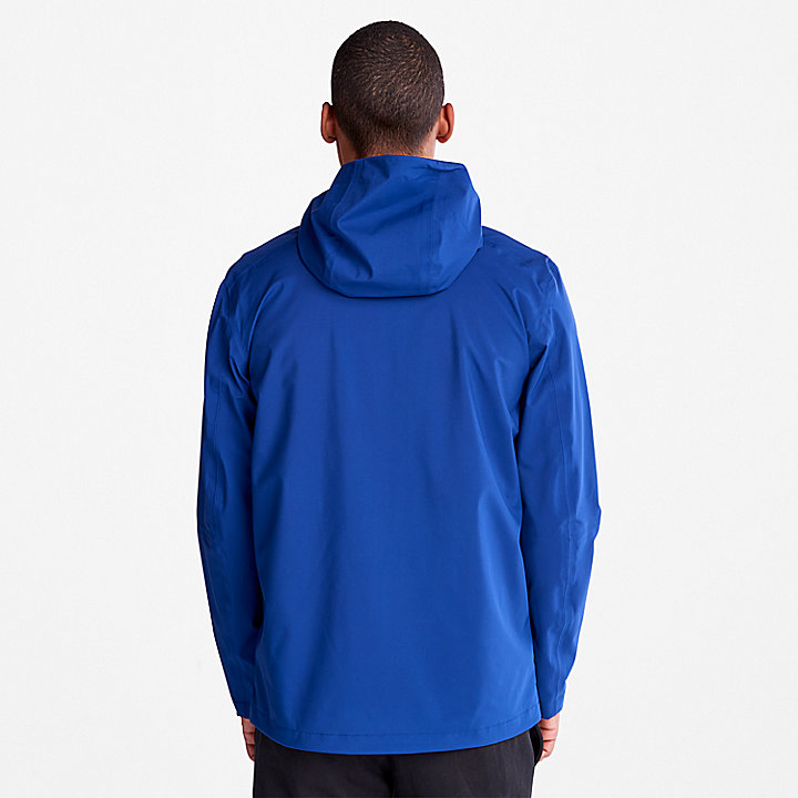 Water-Repellent Hooded Jacket for Men in Blue