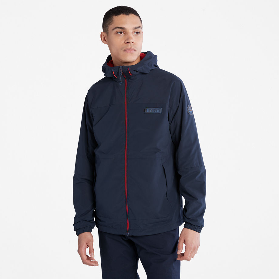 Timberland Comfort-lined Route Racer Jacket For Men In Navy Dark Blue, Size M