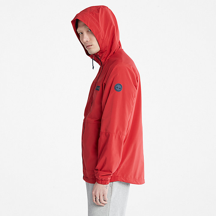 Comfort-lined Route Racer Jacket for Men in Red