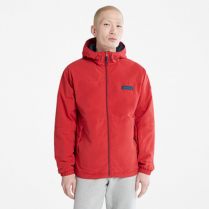 Comfort-lined Route Racer Jacket for Men in Red