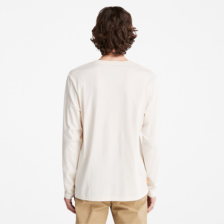Photographic Print LS T-Shirt for Men in Undyed-