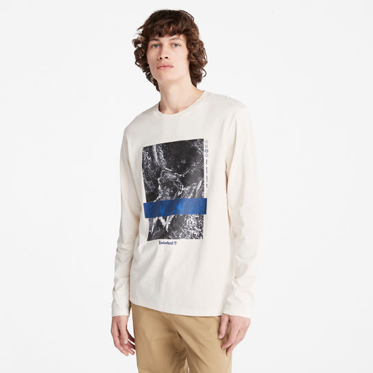 Photographic Print LS T-Shirt for Men in Undyed | Timberland