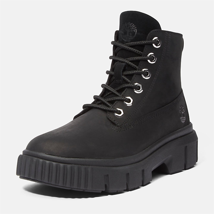 Greyfield Lace-up Boot for Women in Black-